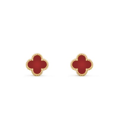 VAN CLEEF ARPELS SWEET ALHAMBRA EARRINGS YELLOW GOLD